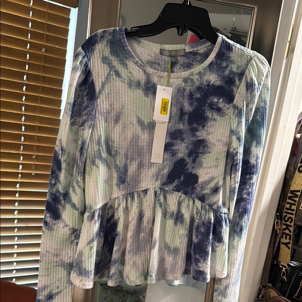 Blue Tie-Dye Women's Top